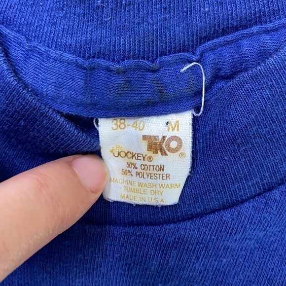 Vintage Uniroyal Eau Claire Plant Blue Tshirt RARE Medium - Picture 6 of 7